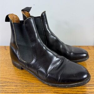 Vintage Marlborough Equestrian Riding Boots Size 8 Black Leather England